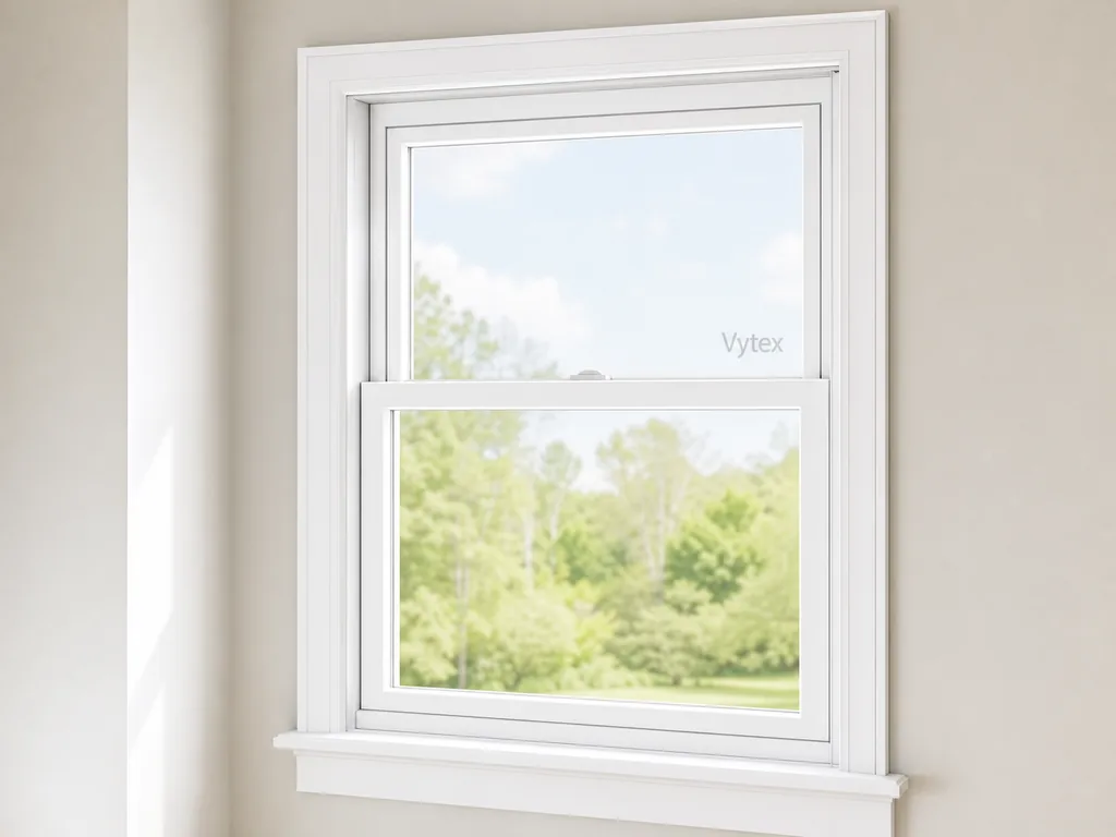 Vytex name integrated on replacement window glass